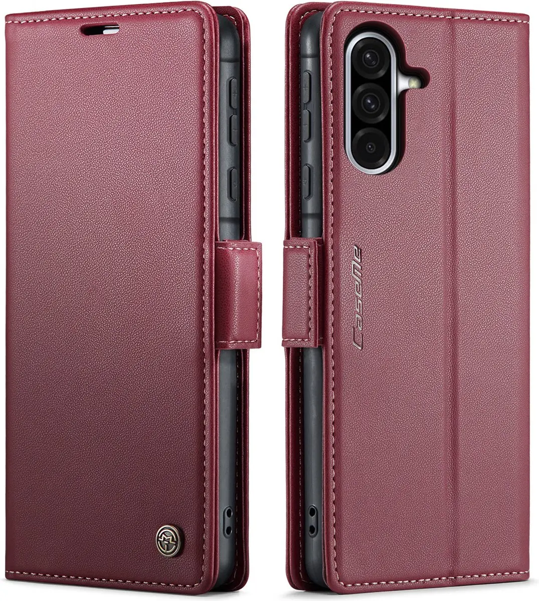 Caseme Wallet Book Case Samsung Galaxy A56 - Rood - 3 Pasjes
