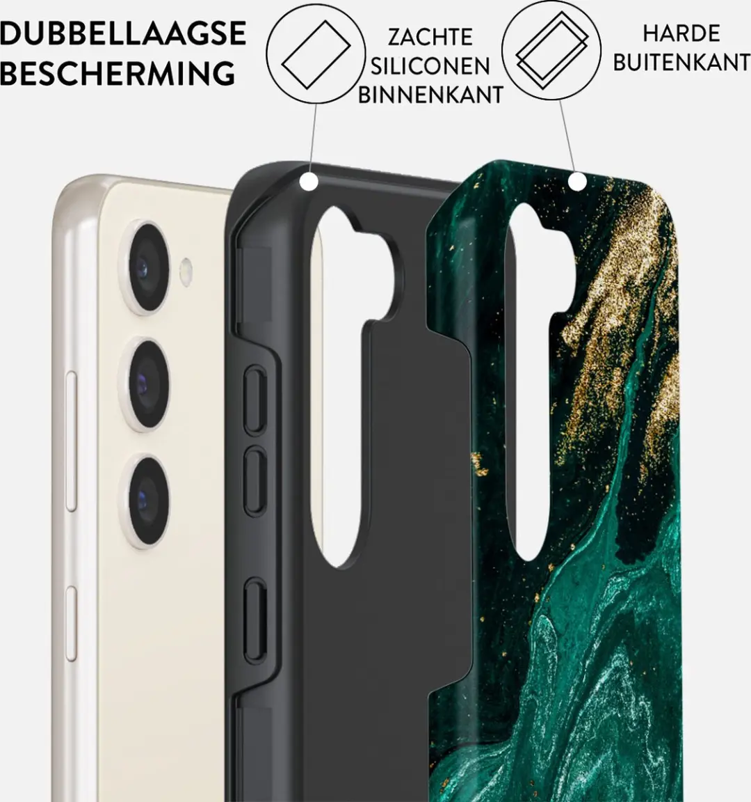 Burga Telefoonhoesje Samsung Galaxy S23 Plus - Schokbestendig - Emerald Pool