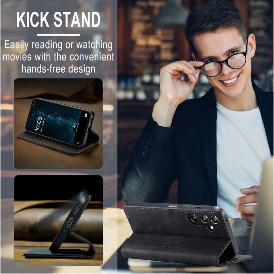 Caseme 013 Bookcase Portemonneehoesje Samsung Galaxy A16 - Zwart