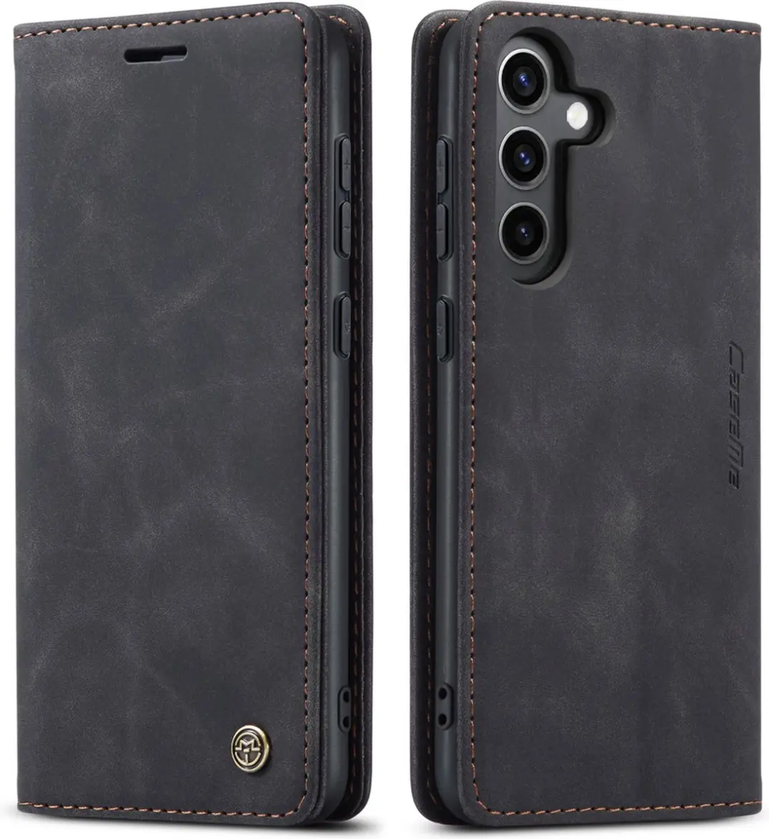 Caseme Telefoonhoesje Samsung Galaxy A15 Wallet Book - Zwart