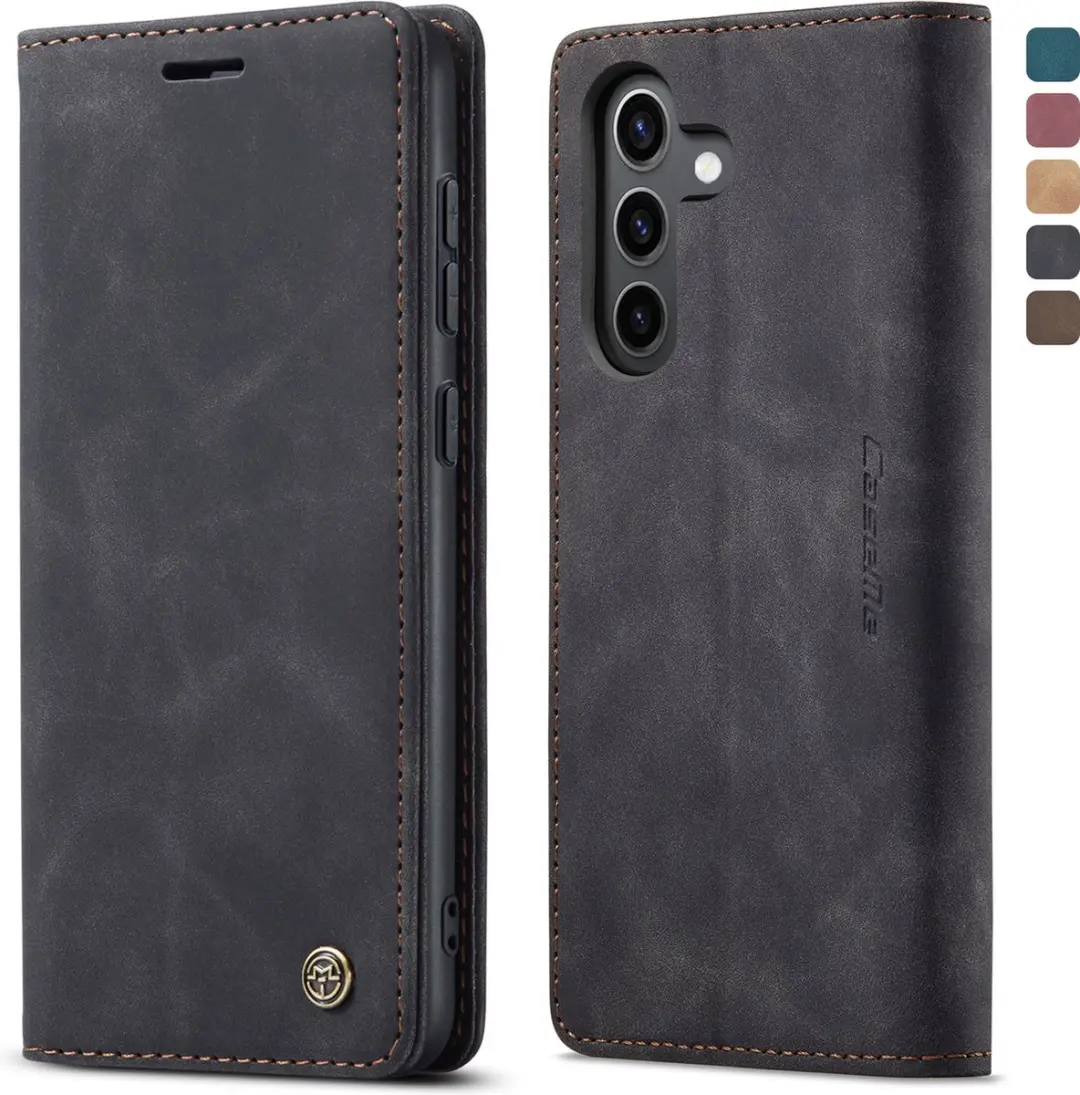 Caseme Telefoonhoesje Samsung Galaxy A15 Wallet Book - Zwart