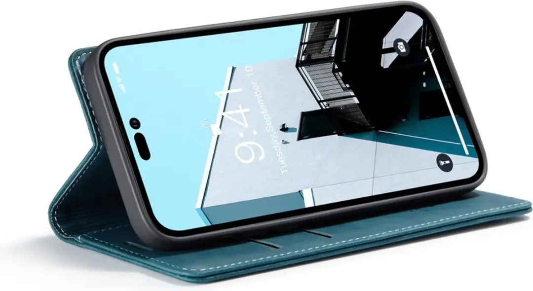 CaseMe iPhone 15 Pro Max Wallet Bookhoesje - Blauw