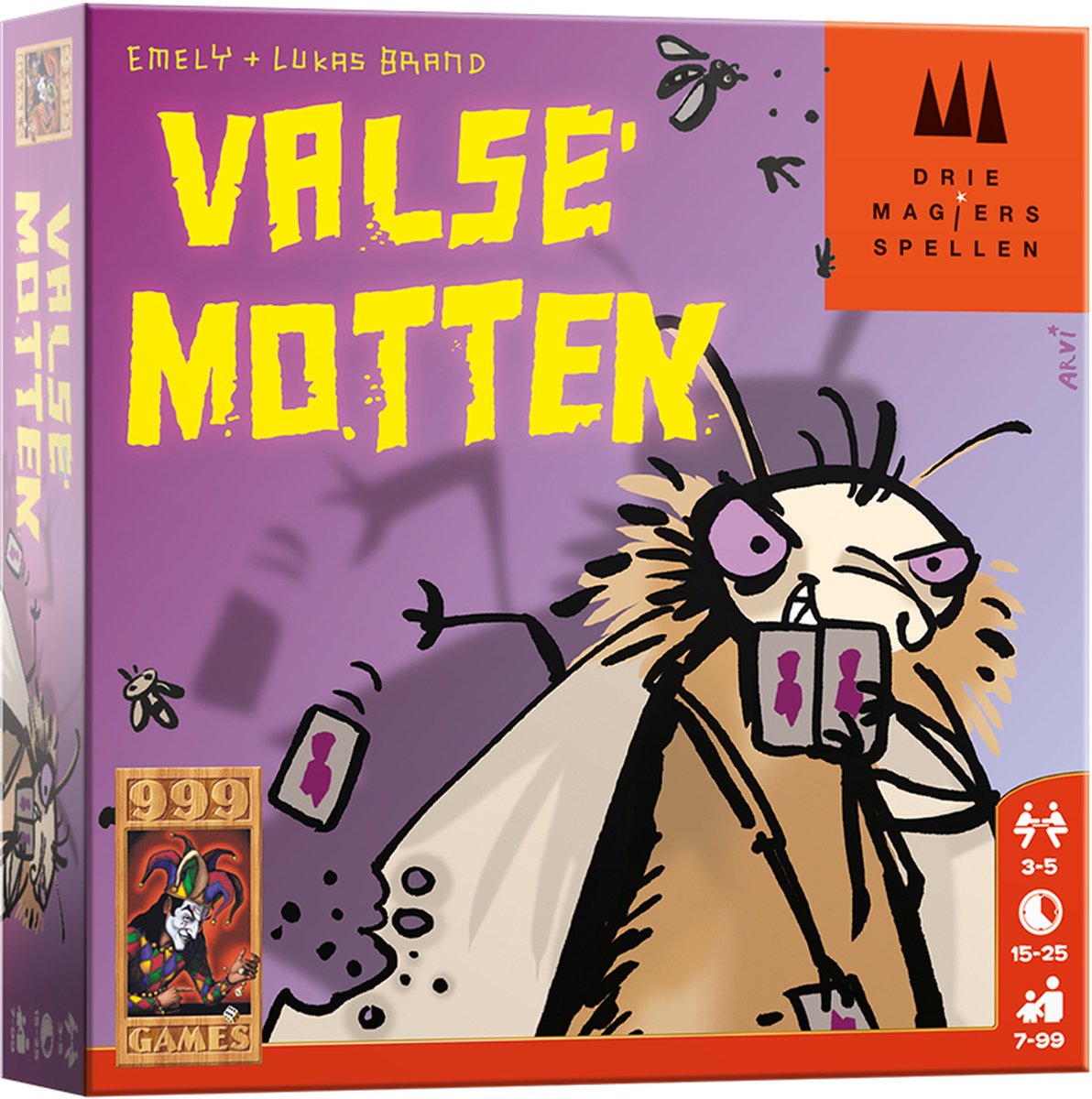 999 Games - Valse Motten - Het Spel Waar Je Vals MOET Spelen - Chaotisch Familie Kaartspel - Makkelijke Spelregels