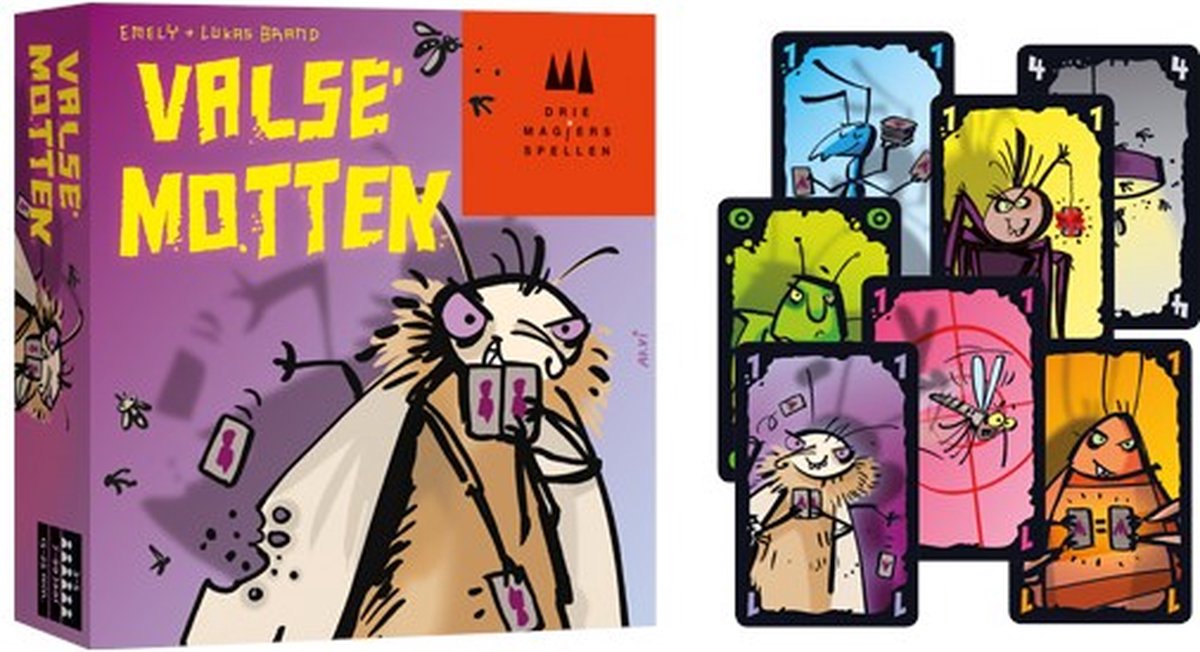 999 Games - Valse Motten - Het Spel Waar Je Vals MOET Spelen - Chaotisch Familie Kaartspel - Makkelijke Spelregels