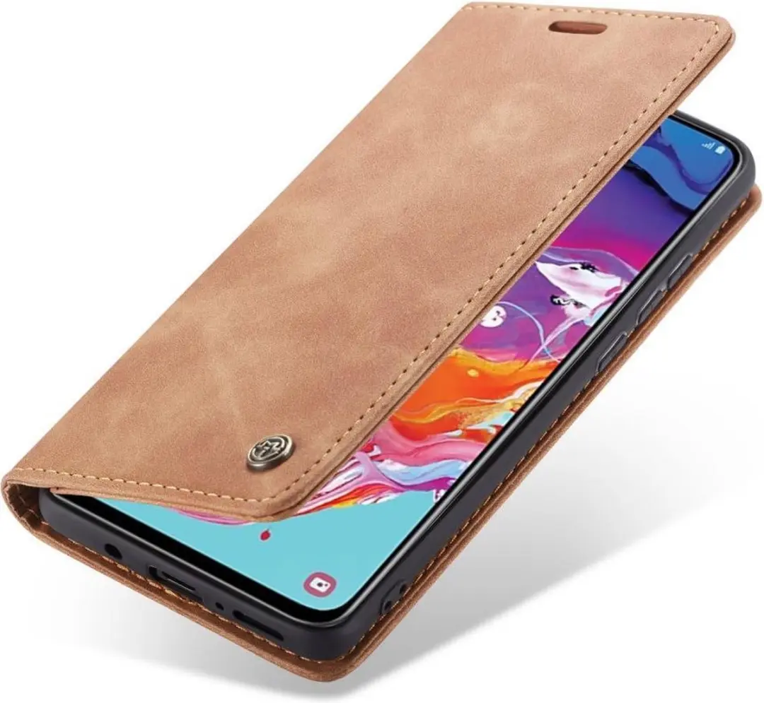 Caseme Book Case Samsung Galaxy A70 - 2 Pasjes - Bruin