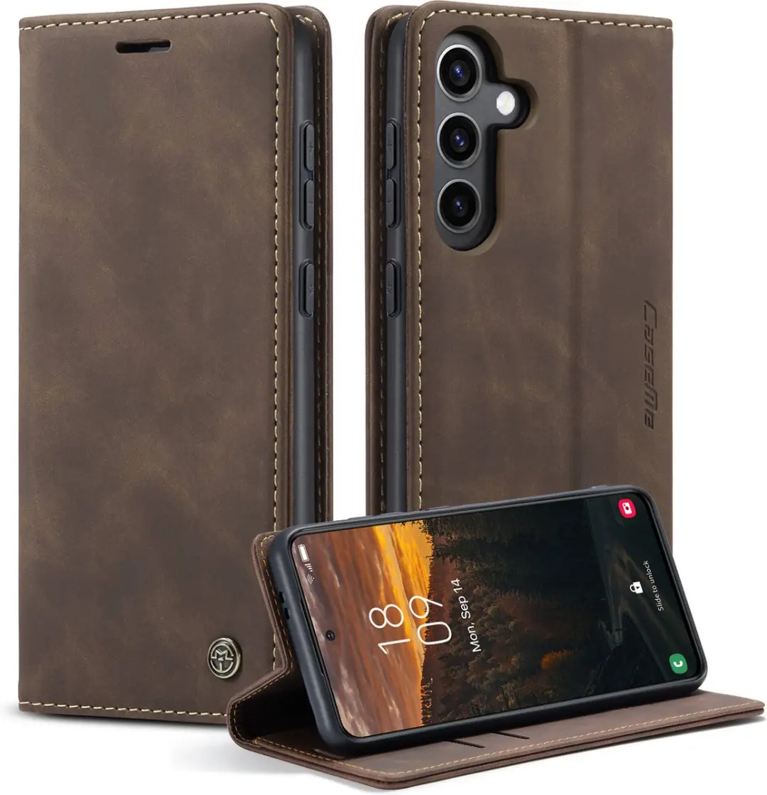 Caseme Wallet Book Case Samsung Galaxy A15 - Donker Bruin