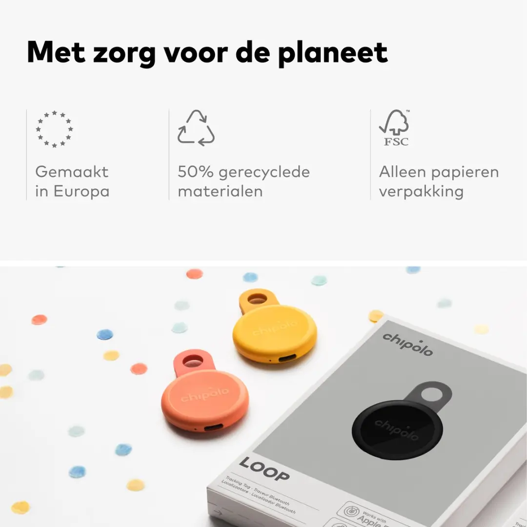 Chipolo LOOP Bluetooth Tracker - Chalk - 125dB