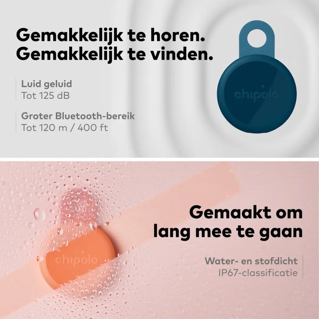 Chipolo LOOP Bluetooth Tracker - Chalk - 125dB