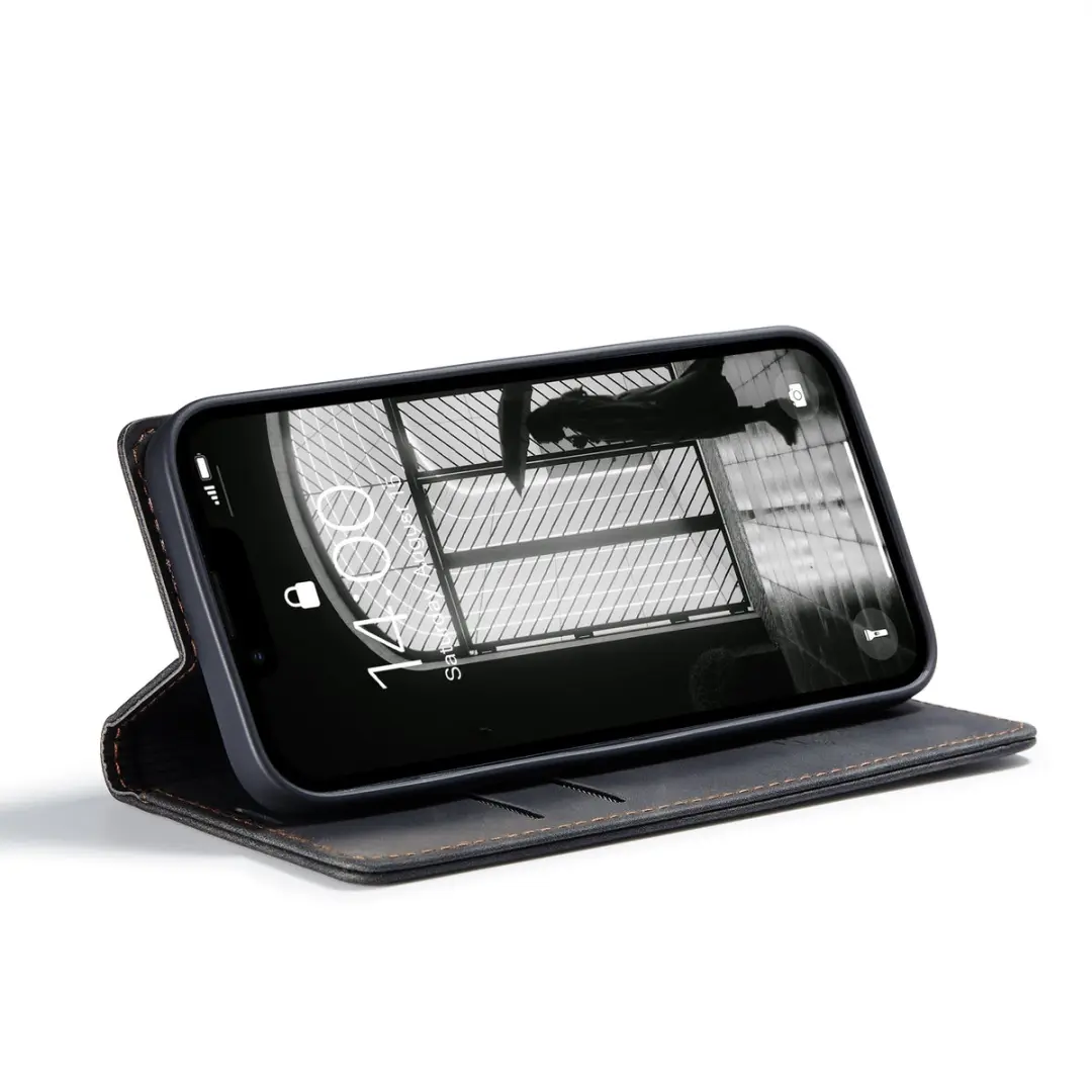 Caseme Telefoonhoesje iPhone 16E Wallet Book - Zwart - afbeelding 6 van 6