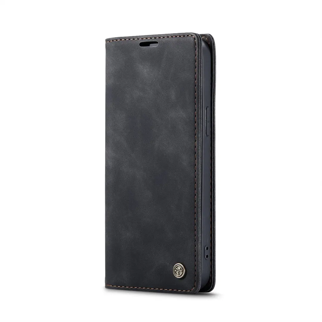 Caseme Telefoonhoesje iPhone 16E Wallet Book - Zwart