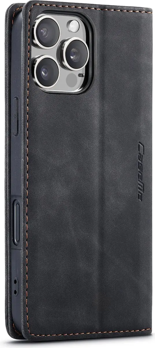 CaseMe iPhone 16 Pro Max Wallet Book Hoesje - Zwart