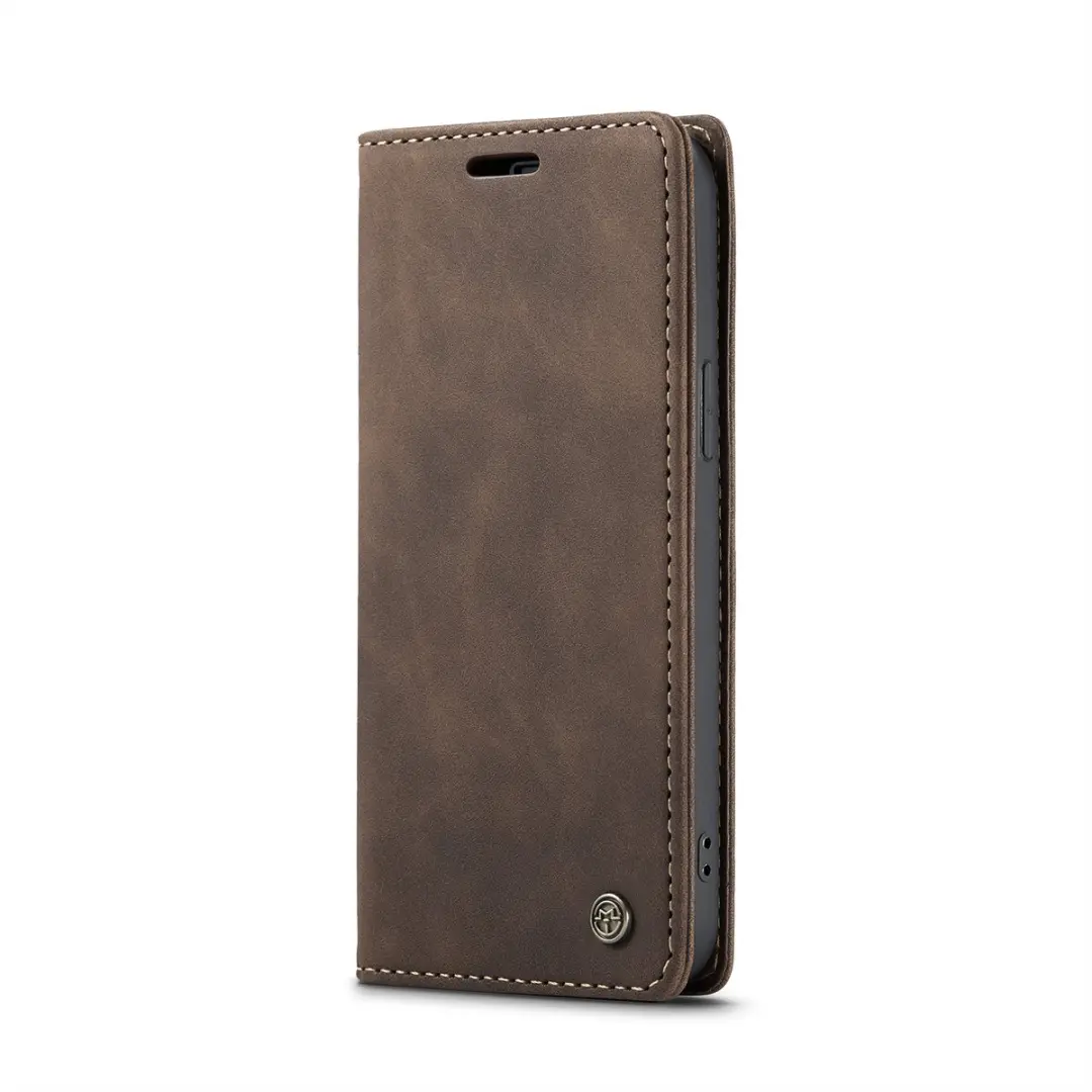 Caseme Telefoonhoesje iPhone 16E Wallet Book - Donker Bruin