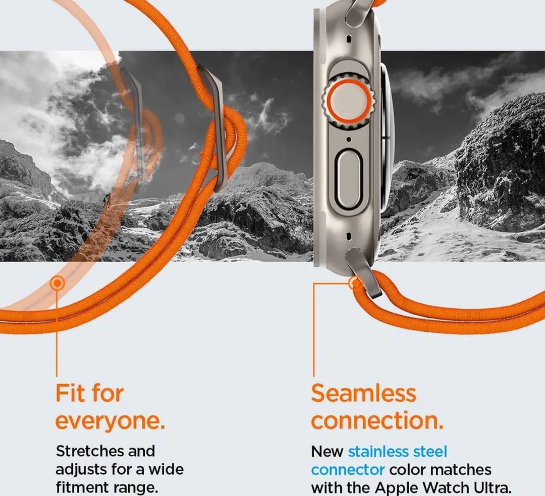 Spigen Fit Ultra Bandje - Apple Watch 20mm - Oranje