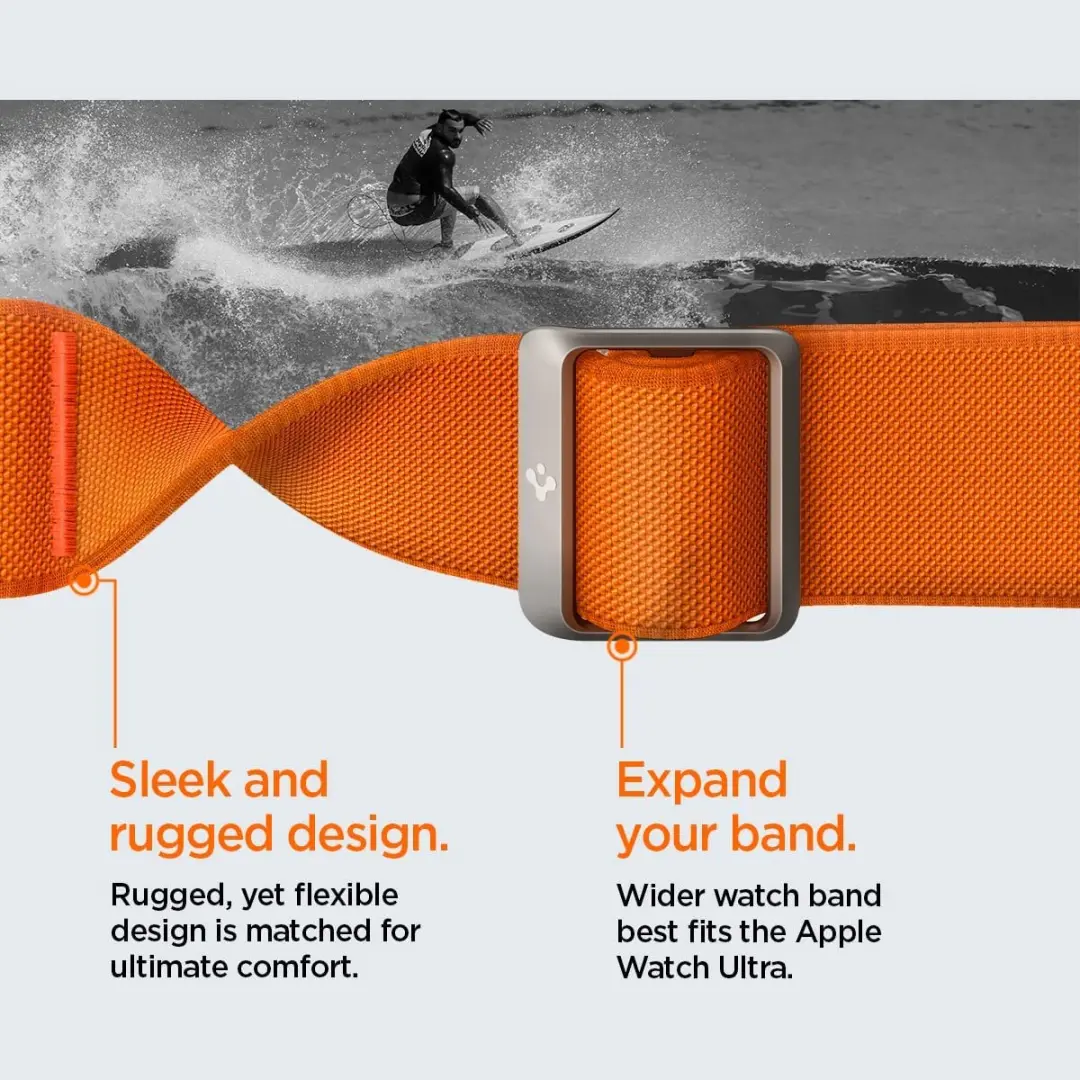 Spigen Fit Ultra Bandje - Apple Watch 20mm - Oranje