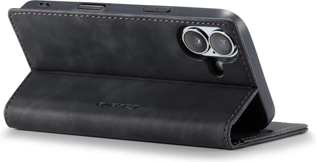 Caseme Telefoonhoesje iPhone 17 Wallet Book - Zwart - afbeelding 6 van 6