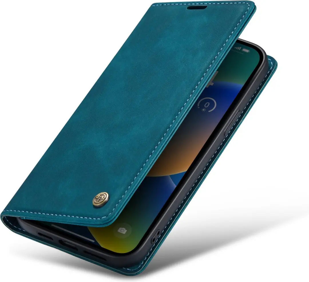 CaseMe iPhone 15 Wallet Bookhoesje - Blauw