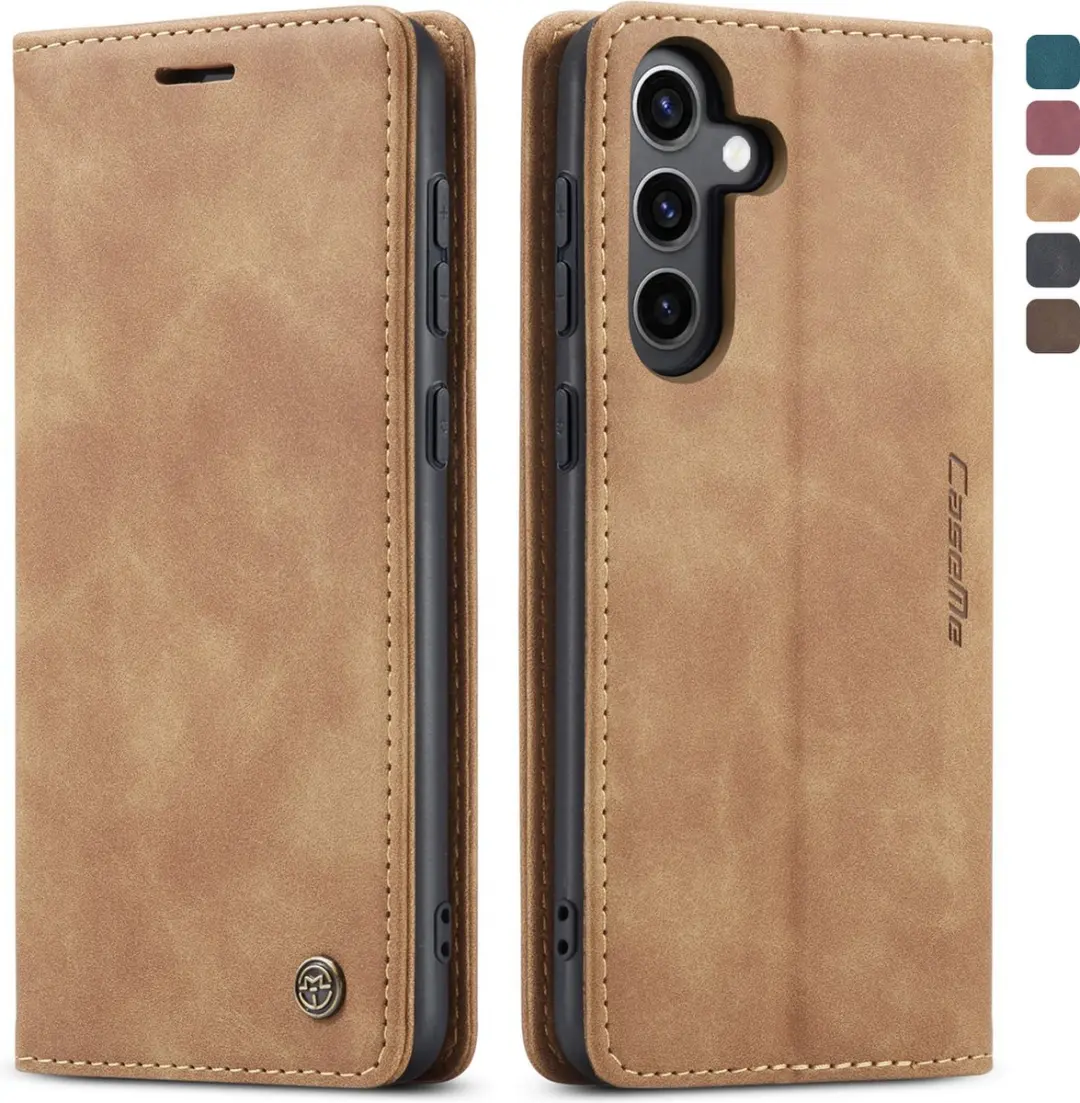 Caseme Wallet Book Case Samsung Galaxy S25 Plus - Licht Bruin
