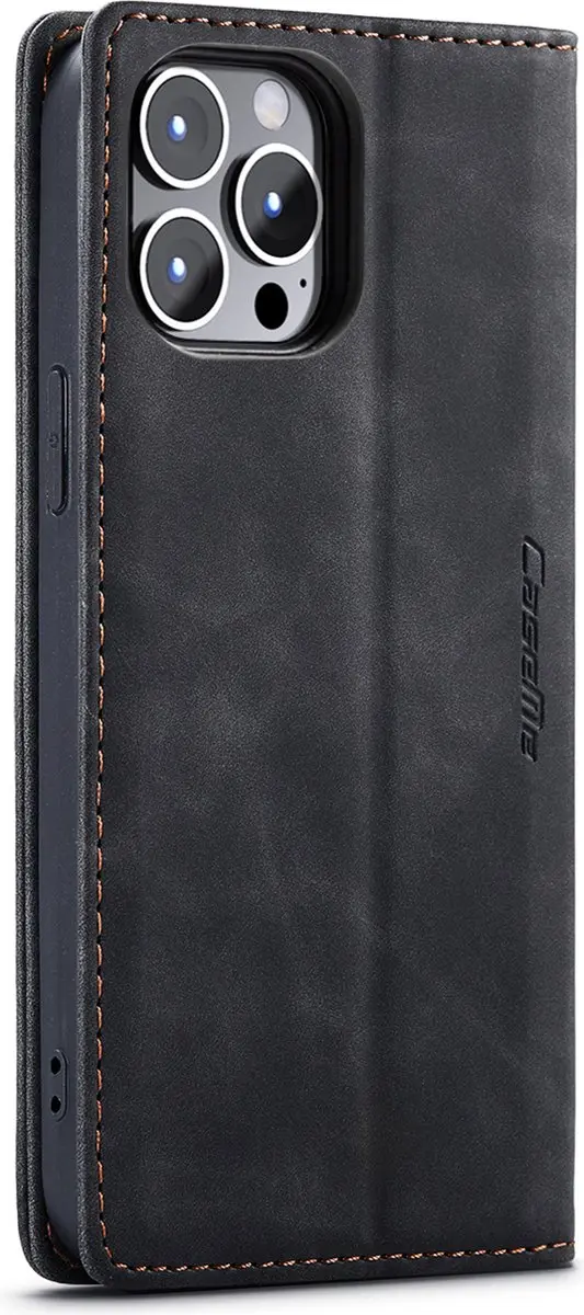 Caseme iPhone 15 Pro Max Wallet Book Hoesje - Zwart