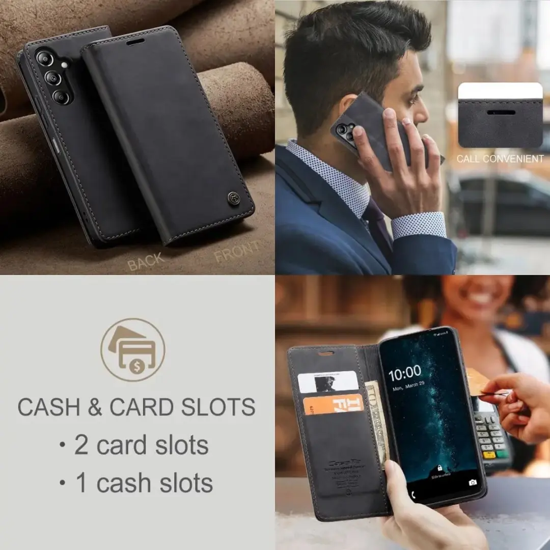 Caseme 013 Hoesje Samsung Galaxy A26 - Book Case Zwart