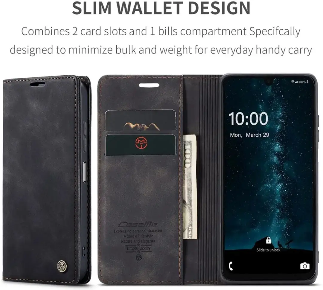 Caseme 013 Hoesje Samsung Galaxy A26 - Book Case Zwart