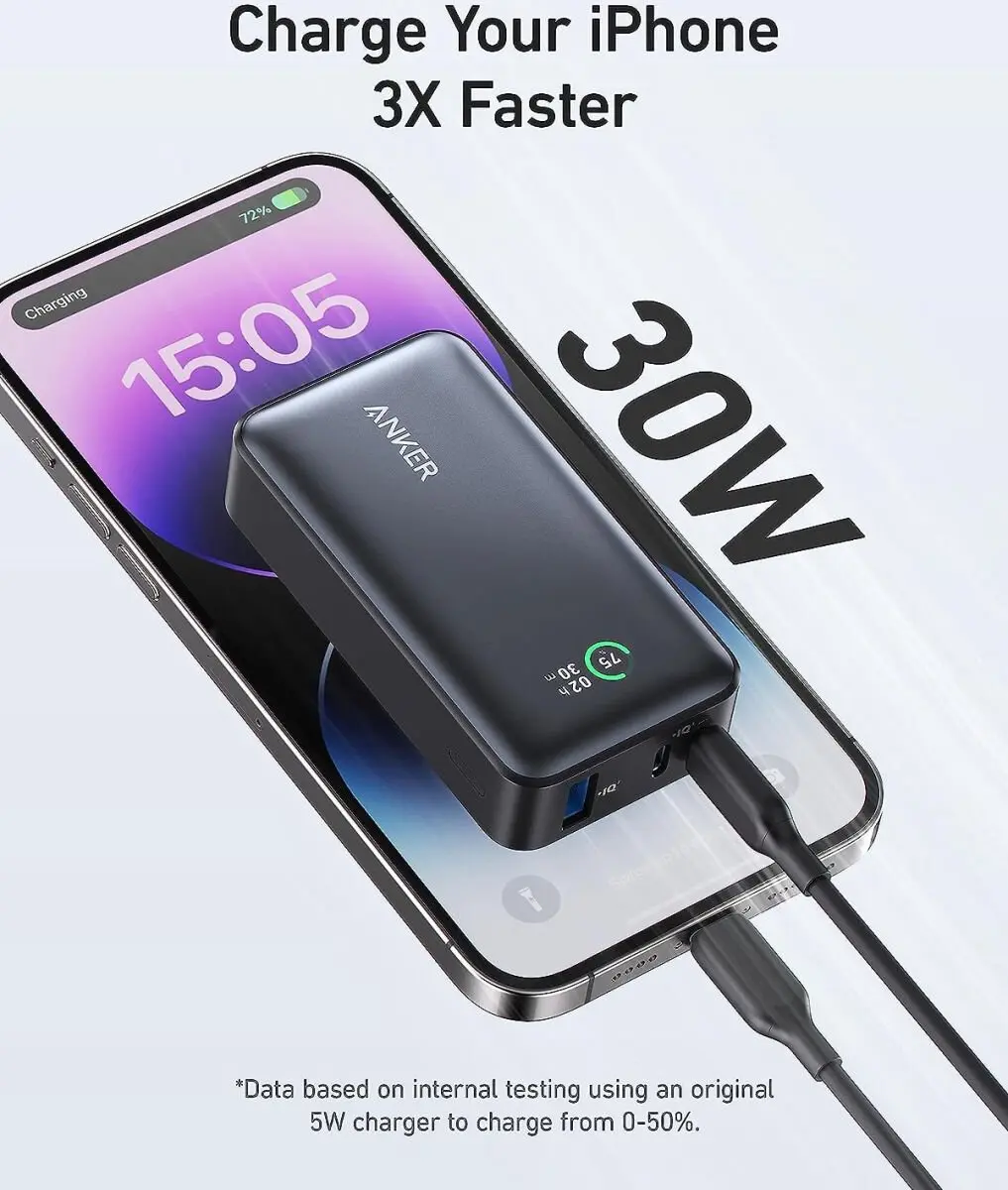 Anker 533 PowerCore A1256H11 Powerbank 10.000mAh - 30W - Zwart