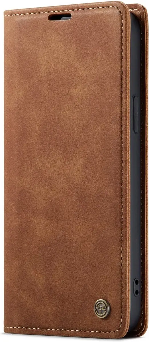 CaseMe iPhone 15 Plus Wallet Book Hoesje - Licht Bruin