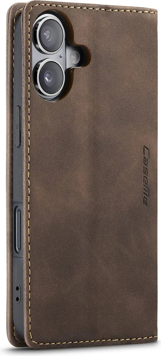 Caseme Telefoonhoesje iPhone 17 Wallet Book - Donker Bruin - afbeelding 6 van 6