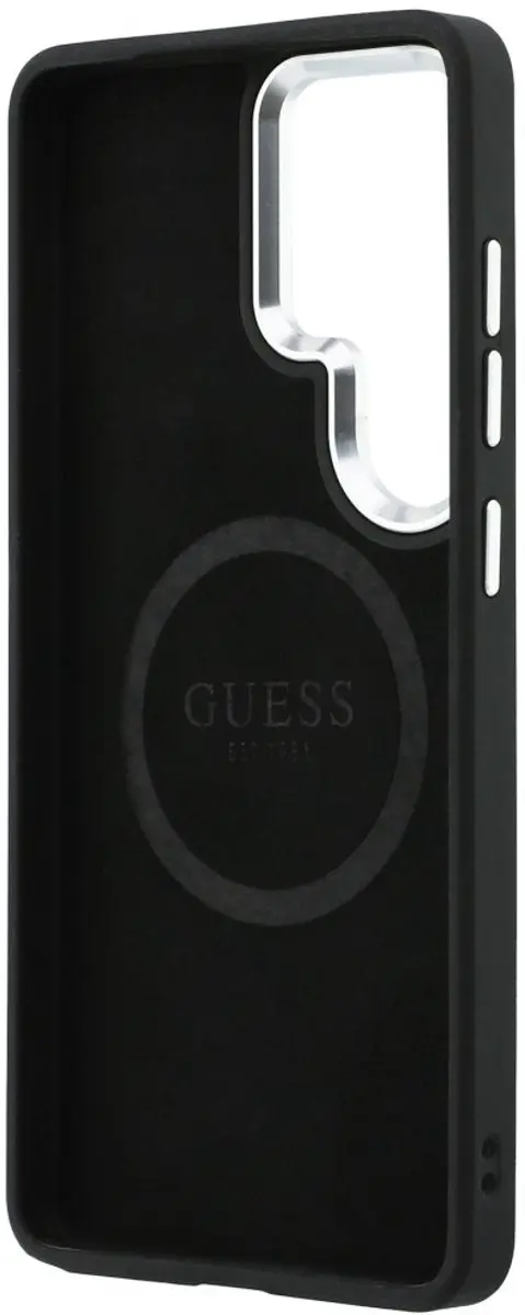 Guess Vaste Glitter MagSafe Hoesje Samsung Galaxy S26 Ultra - Zwart
