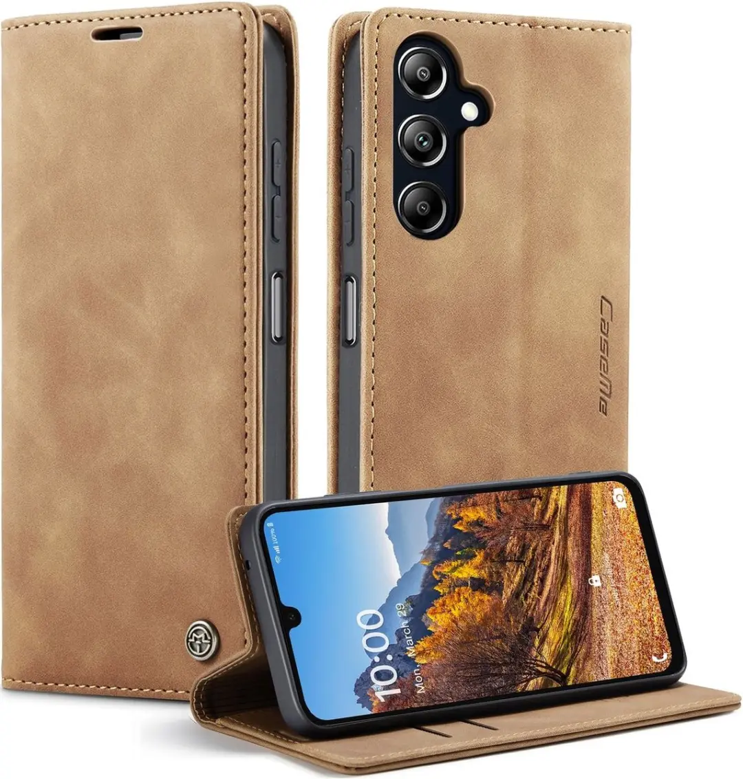Caseme 013 Bookcase Portemonneehoesje Samsung Galaxy A16 - Bruin