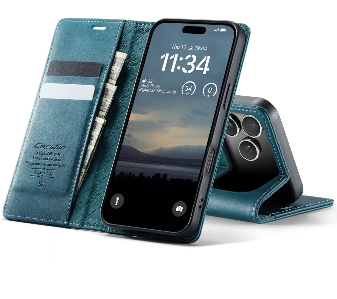 Caseme Telefoonhoesje iPhone 17 Pro - Magnetisch - Book Case - Blauw - afbeelding 6 van 6