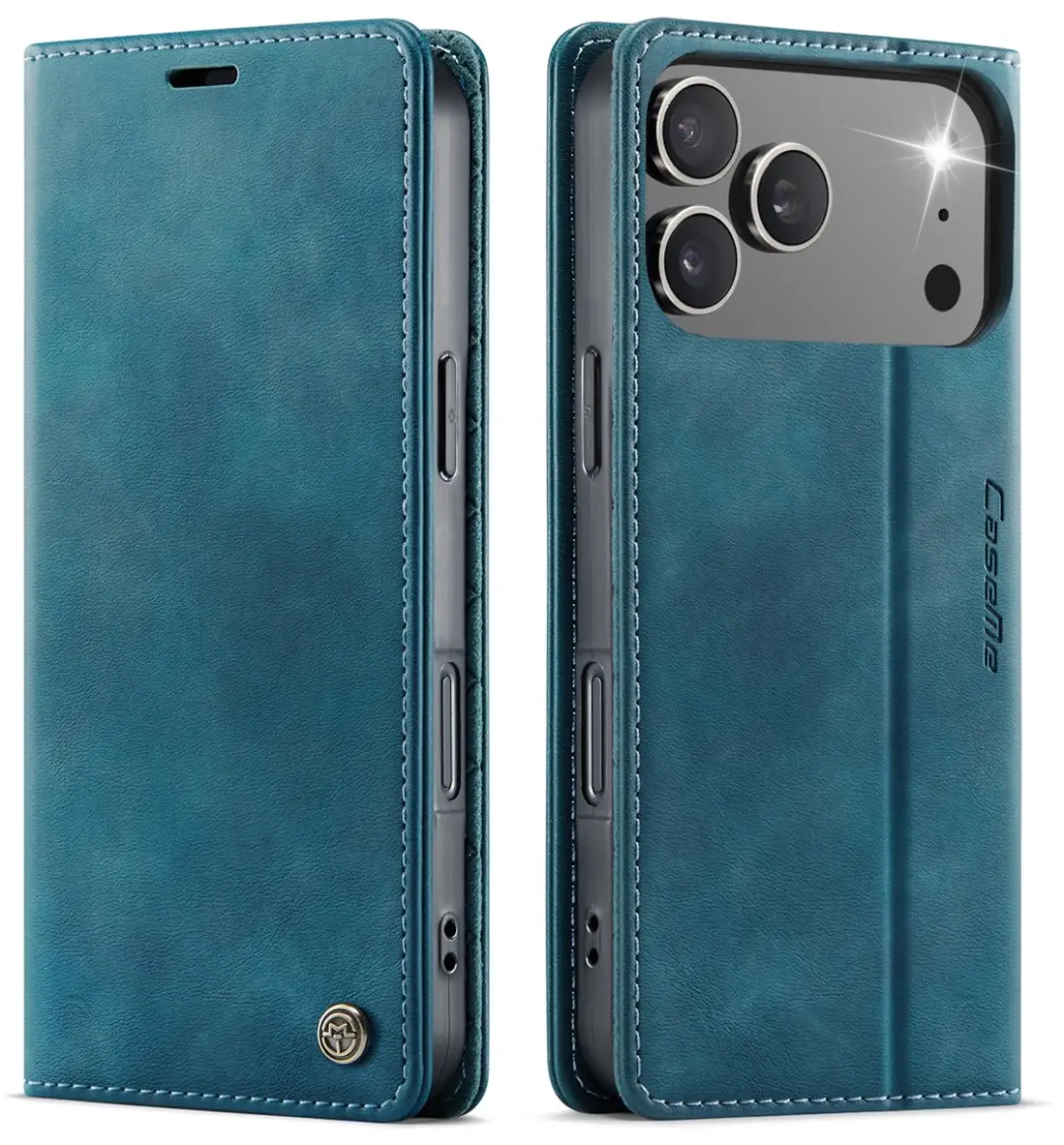 Caseme Telefoonhoesje iPhone 17 Pro - Magnetisch - Book Case - Blauw