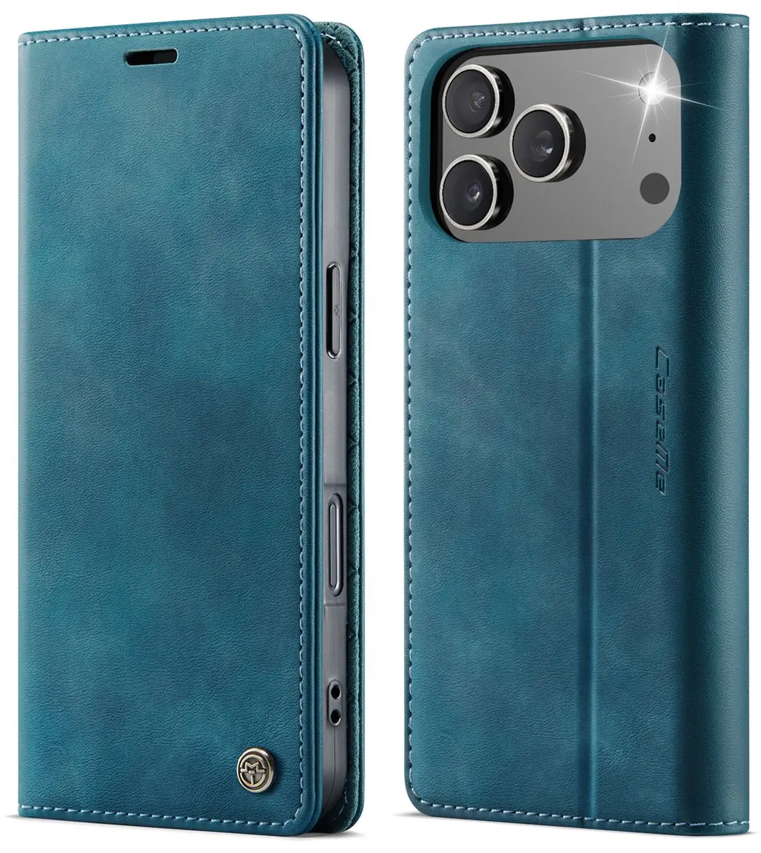 Caseme Telefoonhoesje iPhone 17 Pro - Magnetisch - Book Case - Blauw