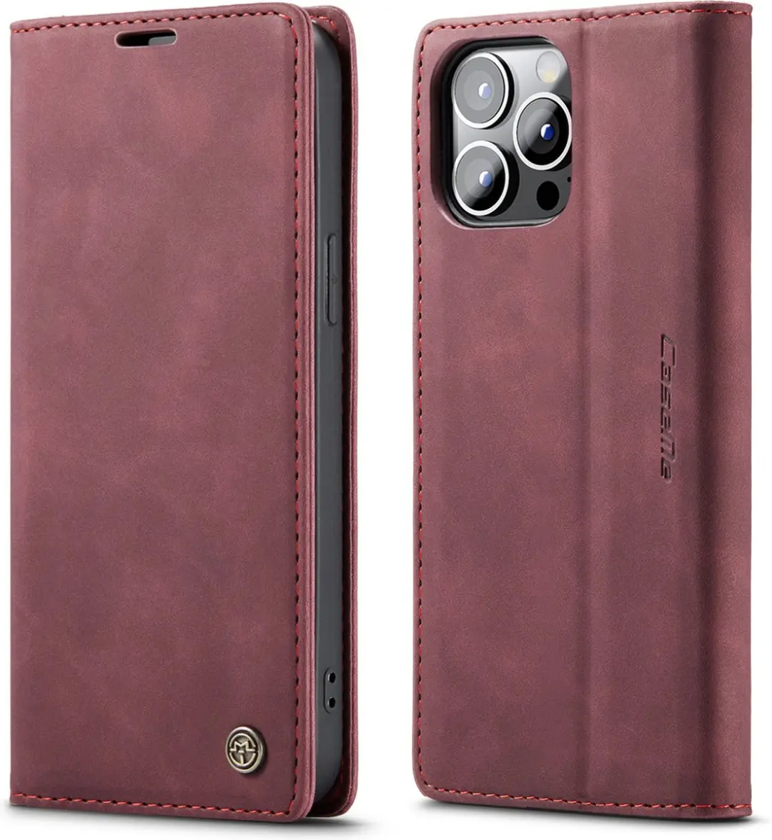 CaseMe iPhone 15 Plus Wallet Bookhoesje - Rood
