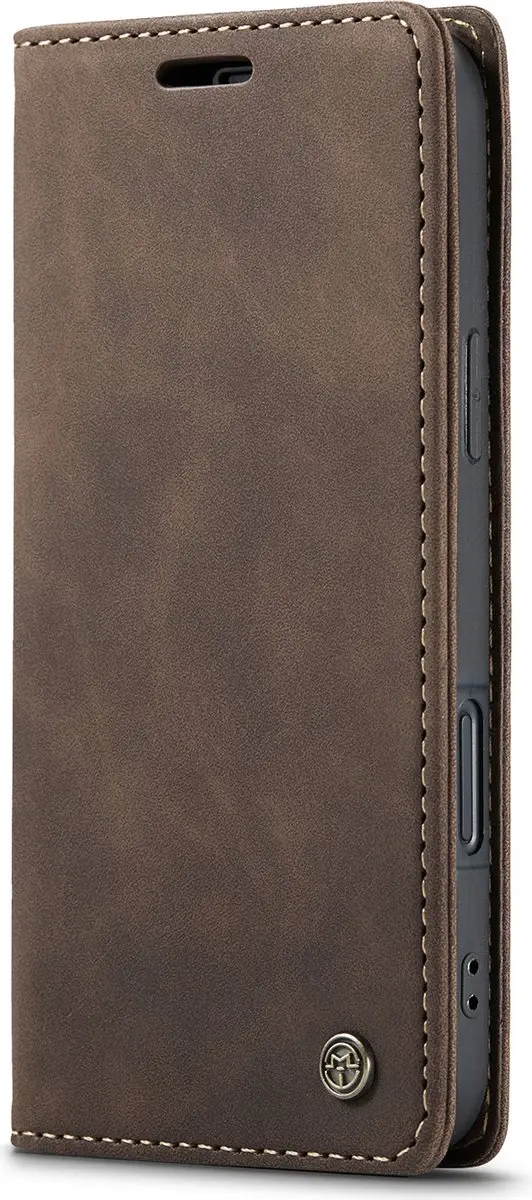 CaseMe iPhone 16 Pro Wallet Bookhoesje - Donker bruin