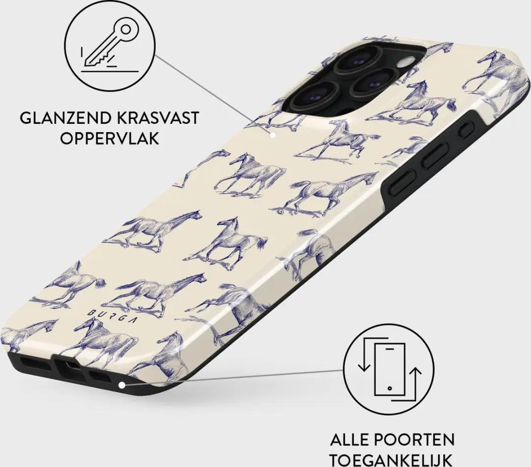 Burga Telefoonhoesje iPhone 15 Pro Max Derby Race - Schokbestendig