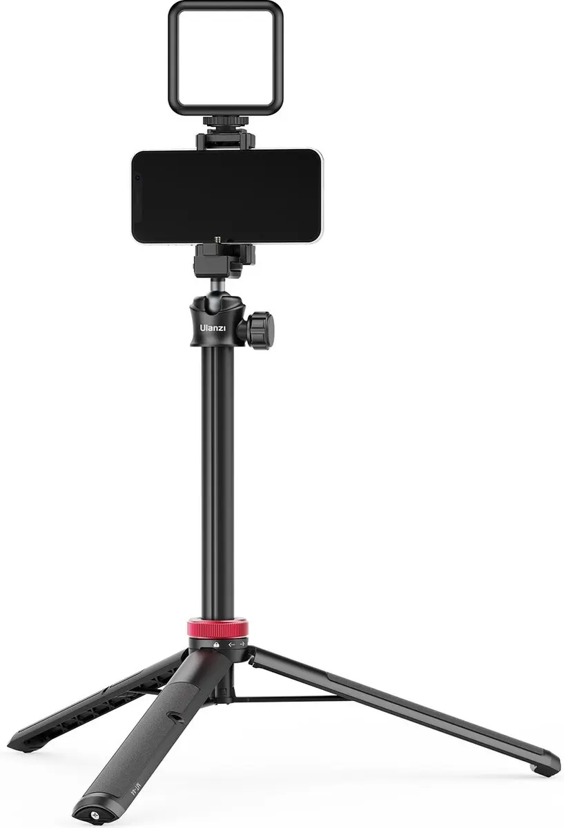 Ulanzi MT-44 Selfiestick Statief - 146cm - 1,5kg - Zwart/Rood
