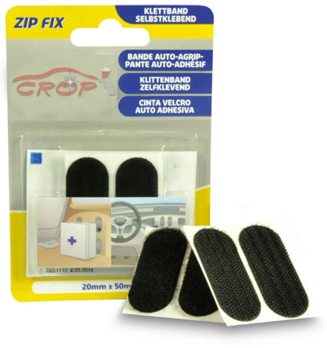 HPX ZIP FIX Klittenband Pads - 4 Stuks - Meerkleurig