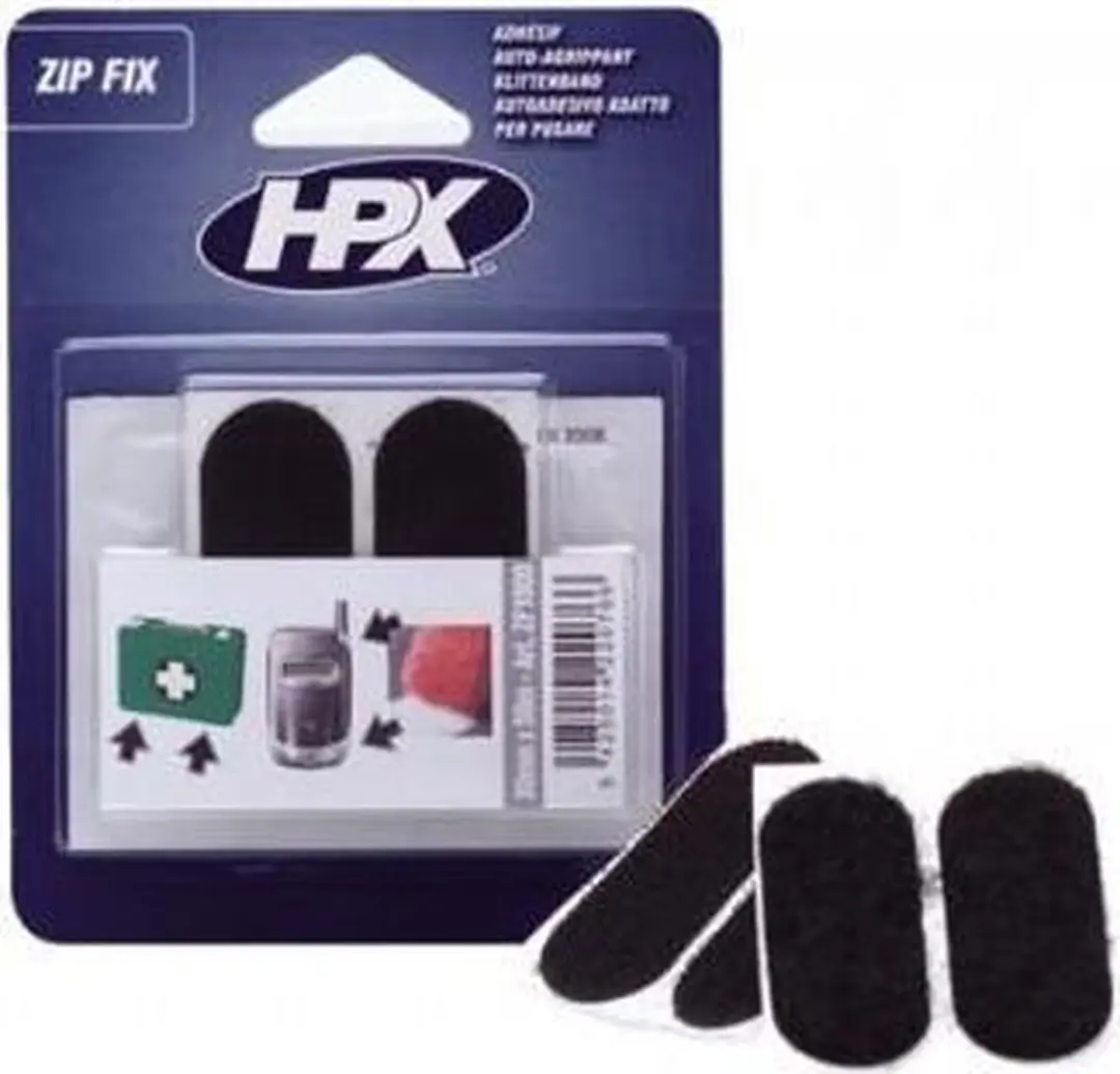 HPX ZIP FIX Klittenband Pads - 4 Stuks - Meerkleurig