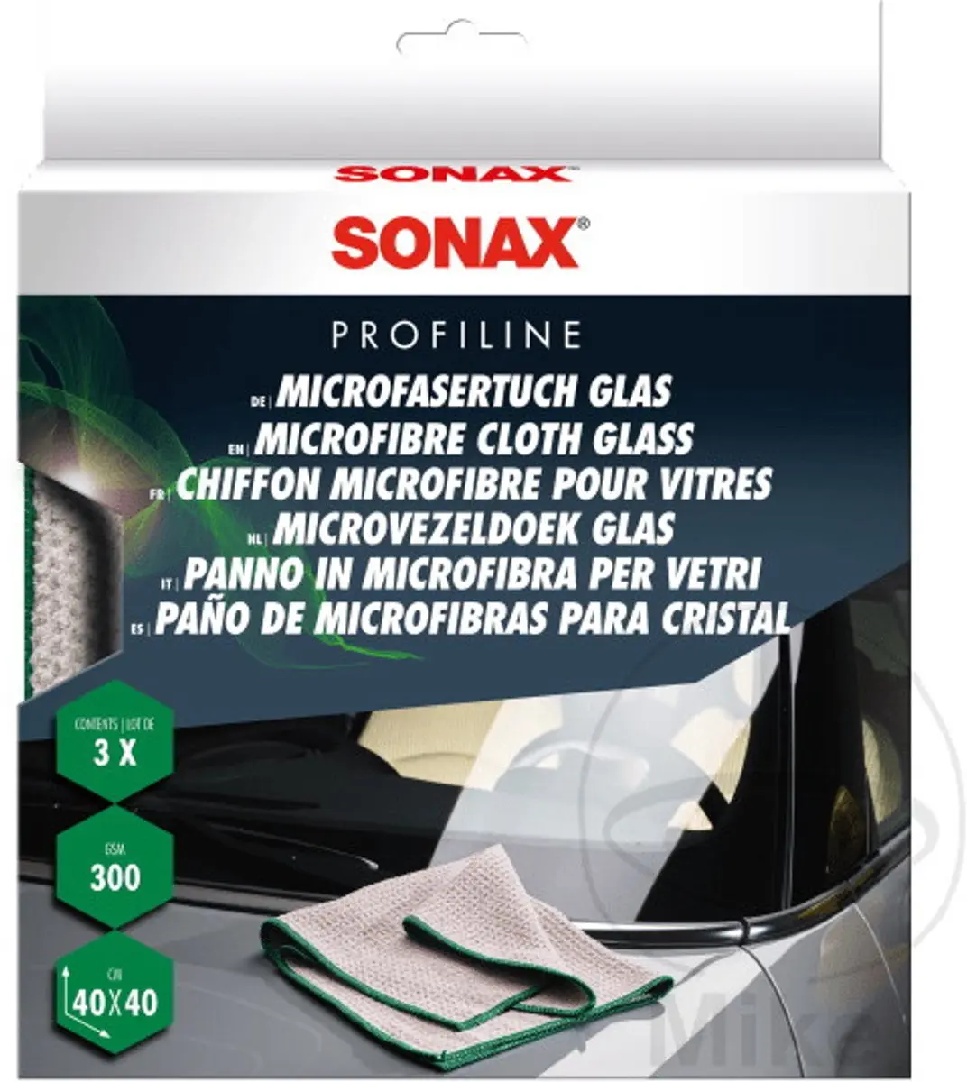 Sonax Microvezel Glasdoek 40x40cm - 3 Stuks