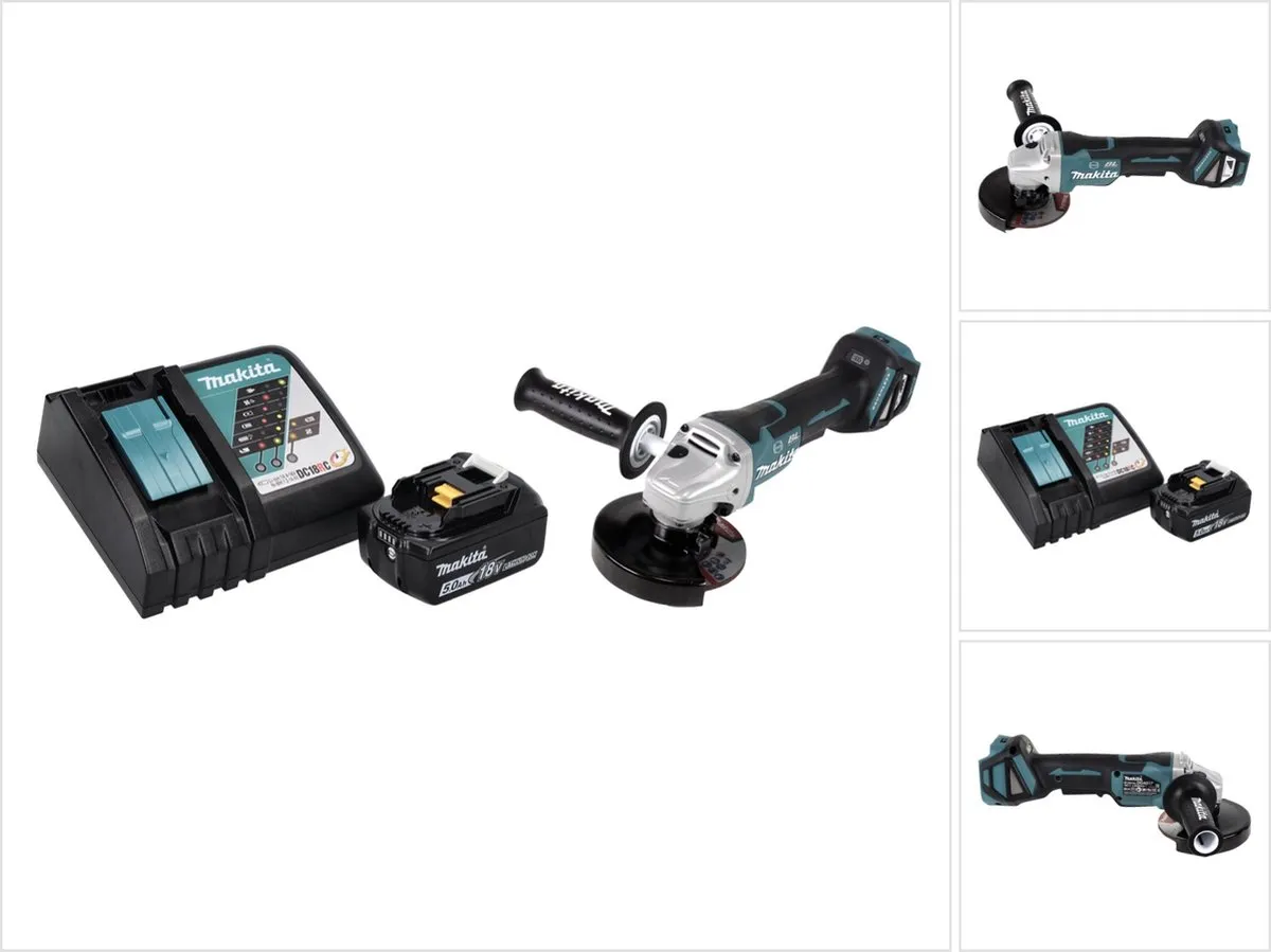 Makita DGA 517 RT1 Haakse Slijper 18V 125mm