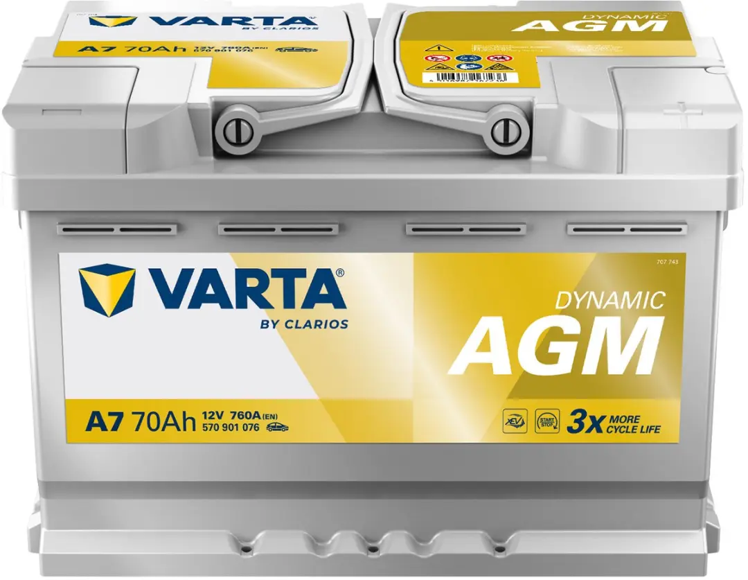 Varta A7 AGM Start-Stop Accu 70Ah 760A