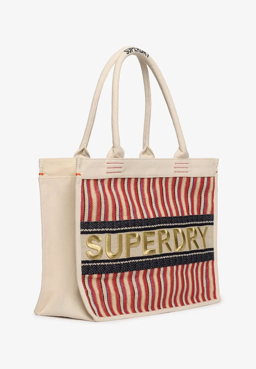Superdry Luxe Embroidered Stoffentas - Ecru Red