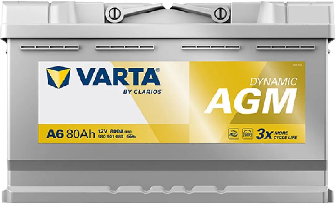 Varta A6 Silver Dynamic AGM 12V 80Ah 800A Auto-accu