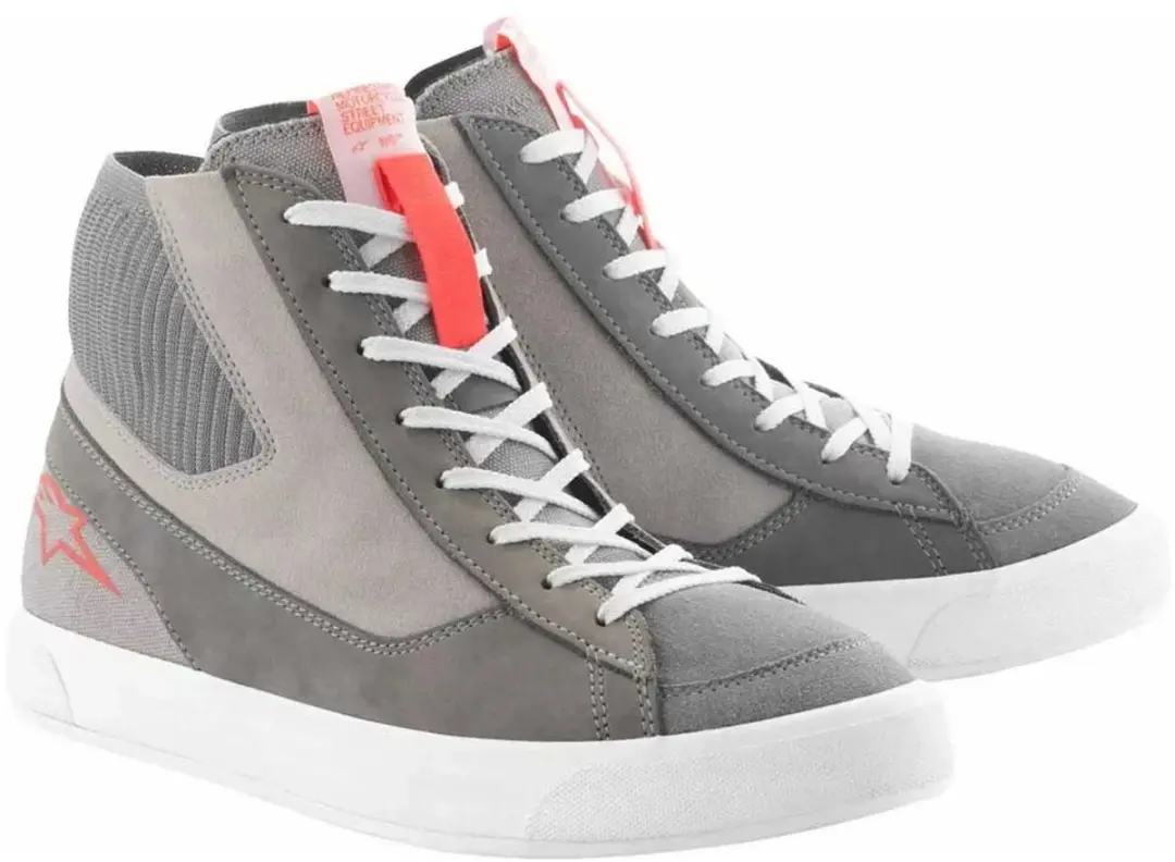 Alpinestars Stated Licht Grijs Fluo Rood Motorschoenen 43,5