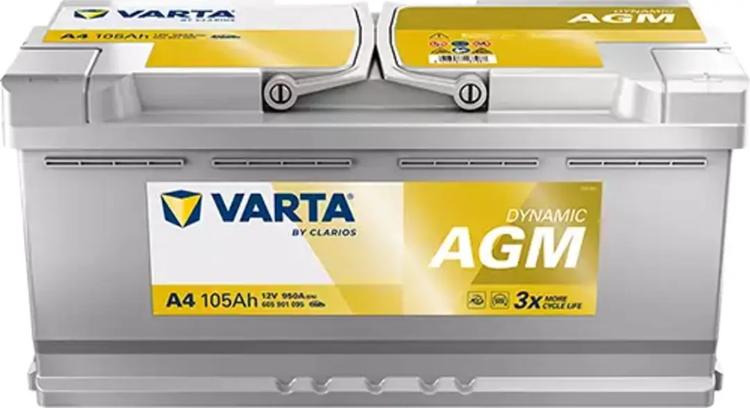 Varta Dynamic AGM A4 Accu 12V 105Ah
