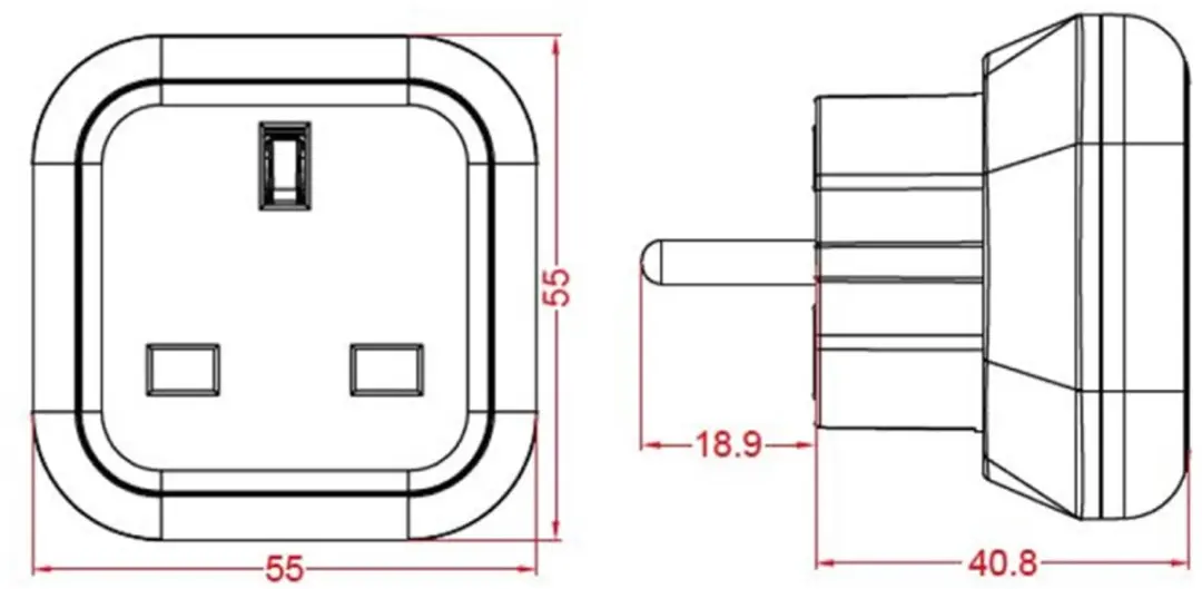 Goobay Reisadapter GB naar Europa 94271 - F-stekker - Zwart