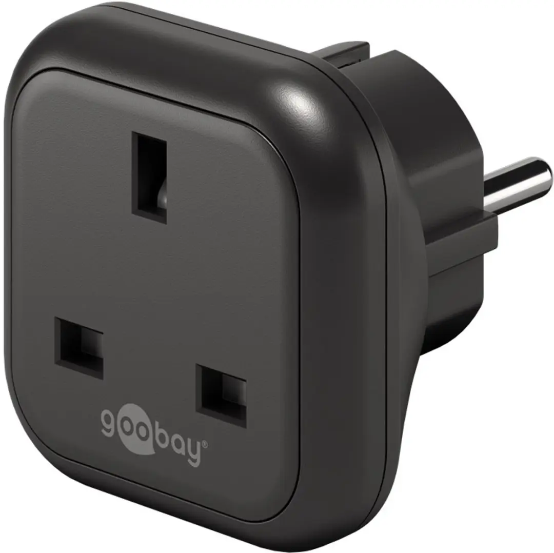 Goobay Reisadapter GB naar Europa 94271 - F-stekker - Zwart