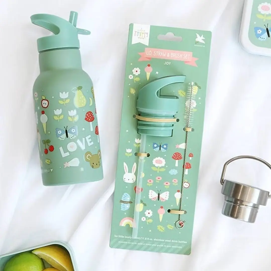 A Little Lovely Company Dop Rietje Borstel Set Joy - Multi