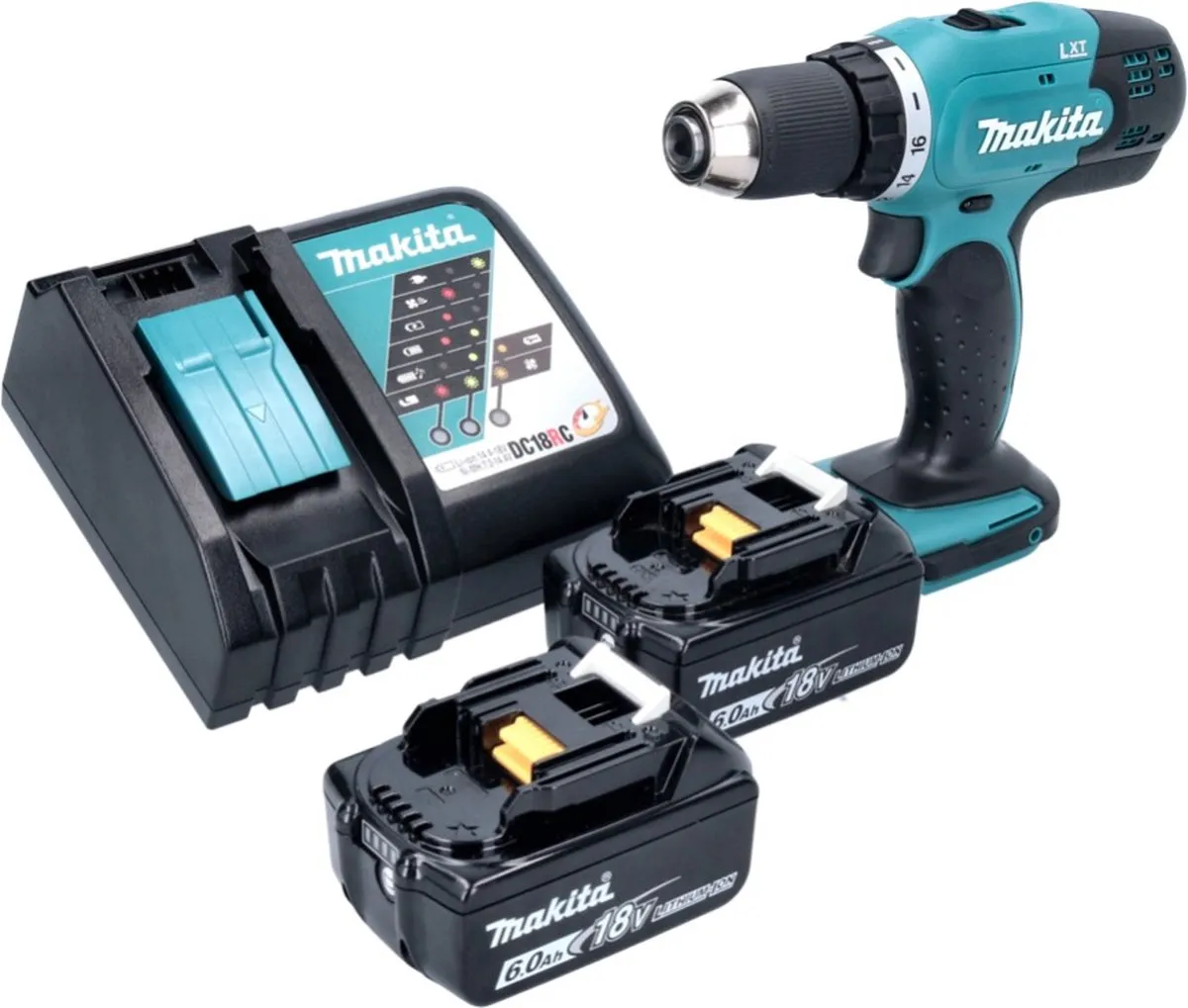 Makita DDF453RG Accuboormachine 18V 42Nm - 2x 6.0Ah Accu + Lader - afbeelding 4 van 5