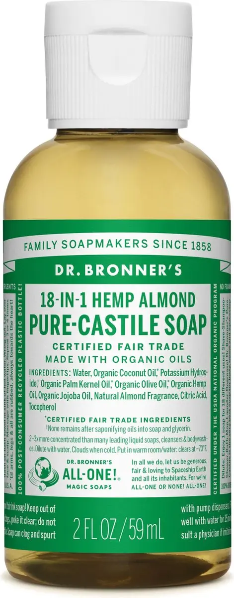 Dr. Bronner's Vloeibare Zeep Amandel 60ml